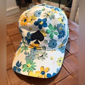 Kate Spade New York Floral Cap with Spade Emblem